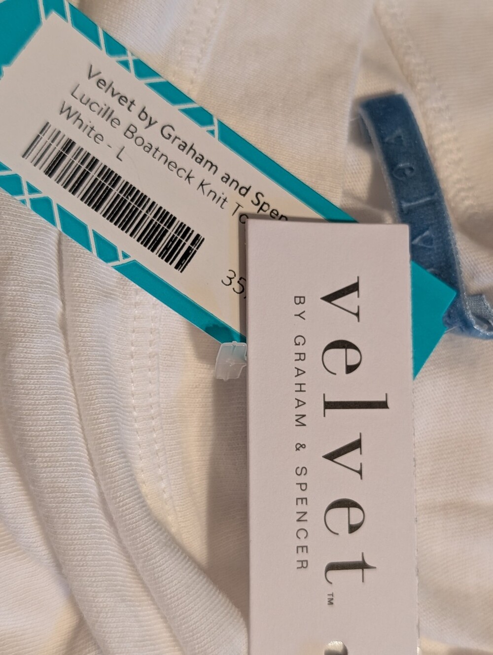 Velvet by Graham & Spencer White Tee *Large *NWT - Picture 2 of 2